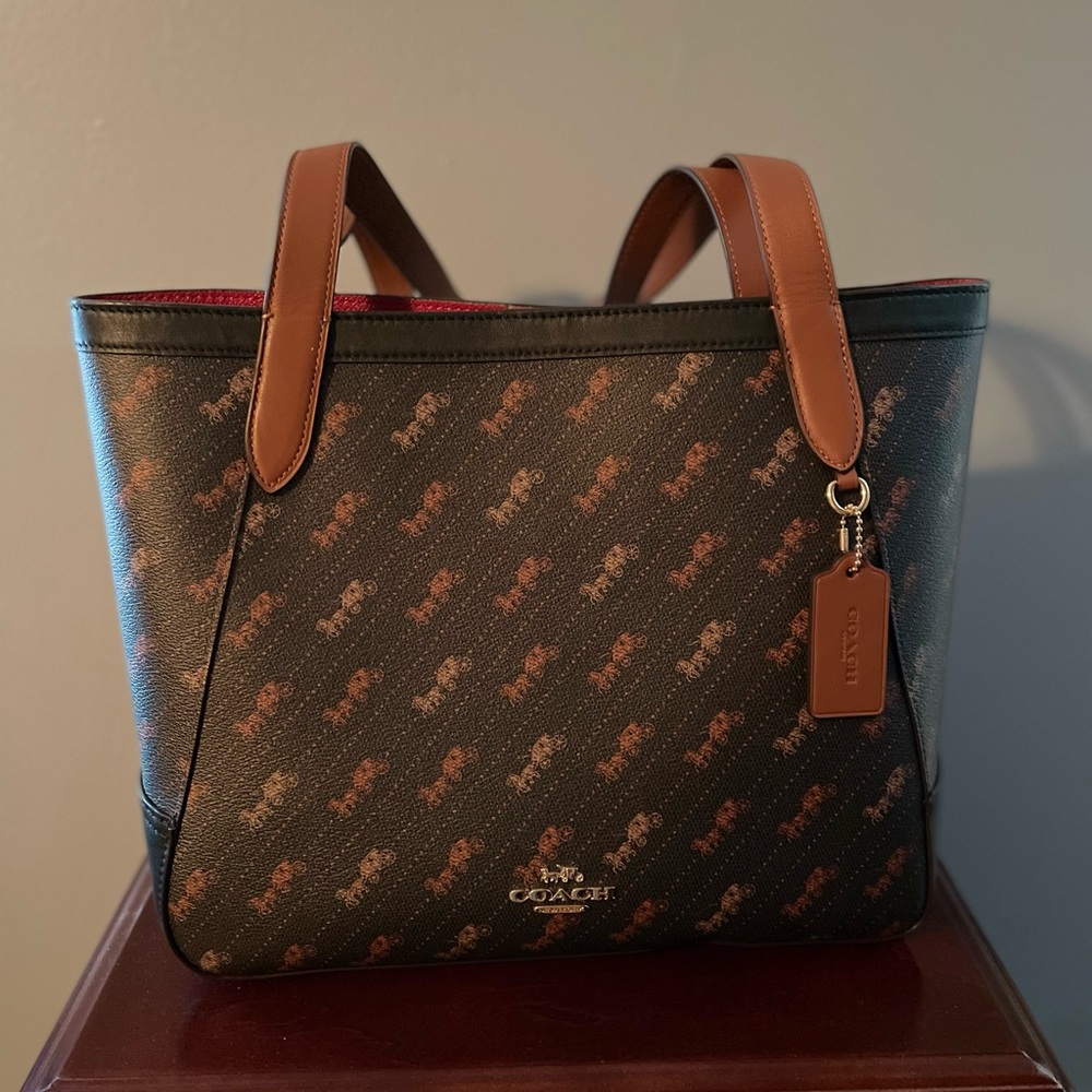 COACH Horse And Carriage Tote 27 With Horse And Carriage Dot Print